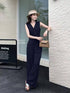 Asymmetrical Button Down Vest With Skirts Sets
